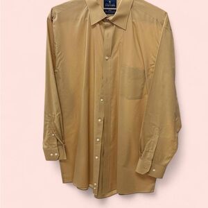 Stafford Men's Beige Dress Shirt
